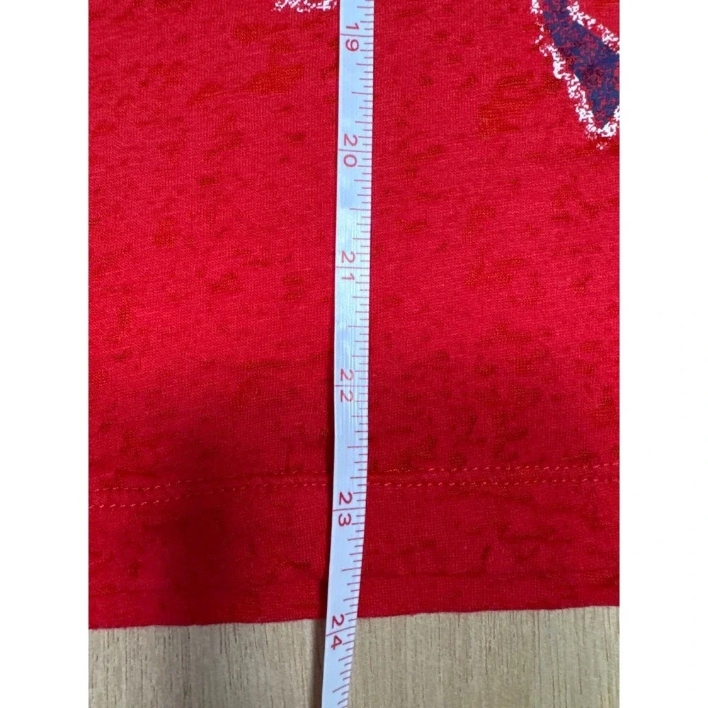 Washington Capitals Womens Red V Neck Glitter Logo T Shirt Pro Size XL - Picture 9 of 10